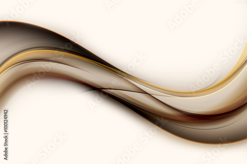 Fototapeta Cool Abstract Brown Wave Design Background