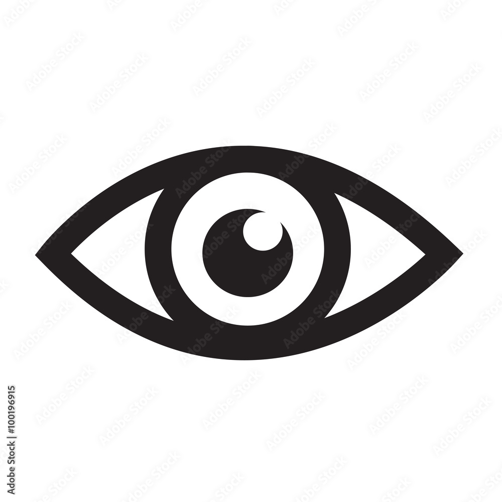 Eye icon illustration sign design style