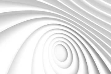 3d White Abstract Circular Background