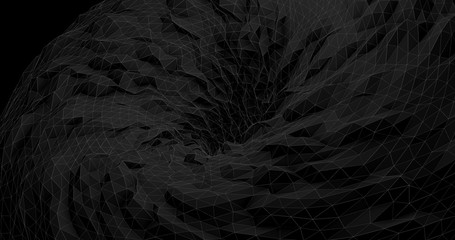 Abstract Futuristic Black Hole  - Digital Art Concept