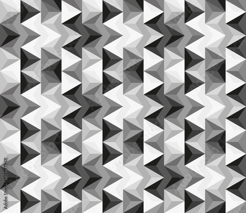 Seamless abstract pattern made of greyscale triangles