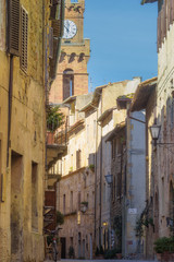 Tourist destination city, full of restaurants in southern Tuscan