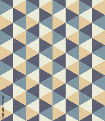 Fototapeta Vector modern seamless colorful geometry triangle pattern, color abstract geometric background, pillow multicolored print, retro texture, hipster fashion design