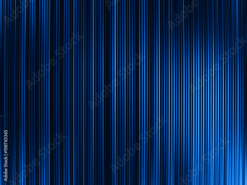 Vertical vivid blue curtains abstract background