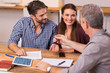 Couple at real estate agency Couple at real estate agency