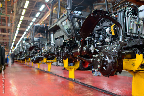 Machine-Building Plant, assembly shop, selective focus