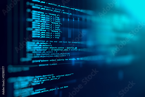 Programming code abstract technology background of software deve