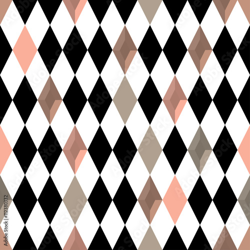 Fototapeta Abstract background. Modern seamless pattern with diamond. Vector illustration