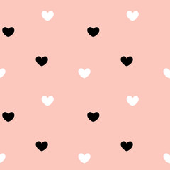 cute hearts seamless vector pattern background illustration
