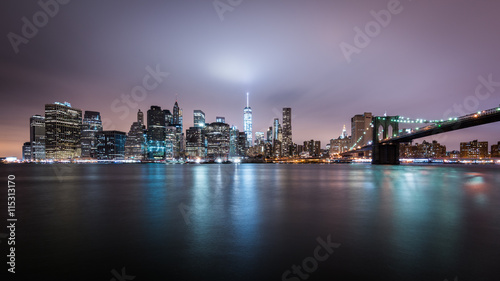 Obraz na płótnie Nowy Jork widok na Manhattan i Brookliński most