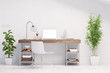 Arbeitsplatz mit Schreibtisch im Büro Arbeitsplatz mit Schreibtisch im Büro