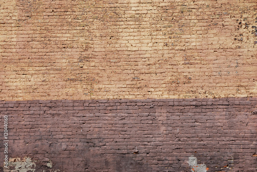 old damaged brick wall background