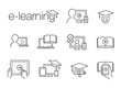 e-learning line icons