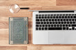 search symbolic with book and notebook on wooden office table search symbolic with book and notebook on wooden office table