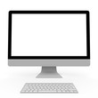desktop computer with keyboard front view desktop computer with keyboard front view