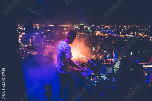 DJ - Party on top of building with music entertainment