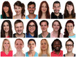 Portrait Collage multikulturell Jugendliche Menschen junge Leute Portrait Collage multikulturell Jugendliche Menschen junge Leute