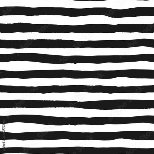 Plakat Grunge szwu czarno-białych linii, bezszwowe tło grunge monochromatyczne paski, ręcznie rysowane wektor wzór włókienniczych, tapety, projektowanie stron internetowych, zawijanie, tkaniny, papier