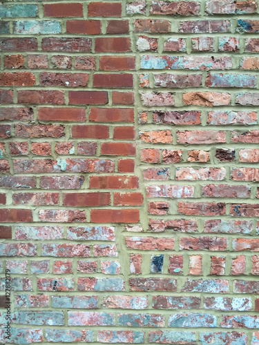 Colorful Old Brick Wall