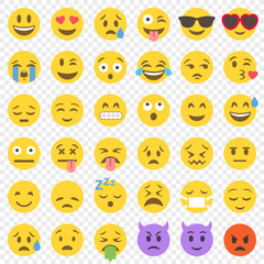 Vector Flat Emoticon big set