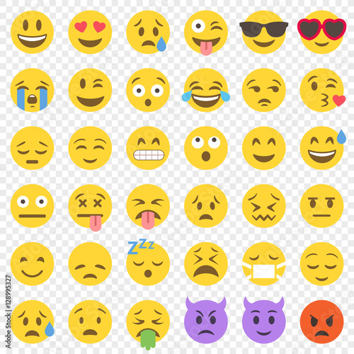 Vector Flat Emoticon big set