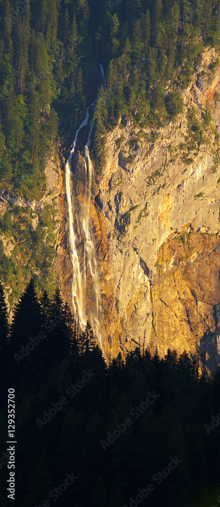 Waterfall Röthbachfall in Berchtesgaden National Park, Germany