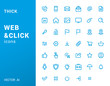 Pack of line web icons.