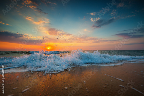 Beautiful sunrise over the sea