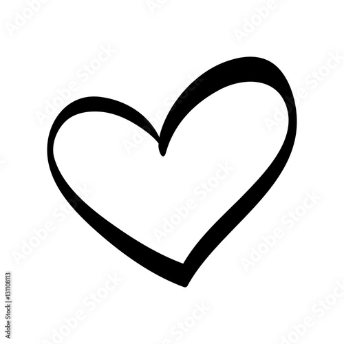 Cute decorative heart icon vector illustration graphic design