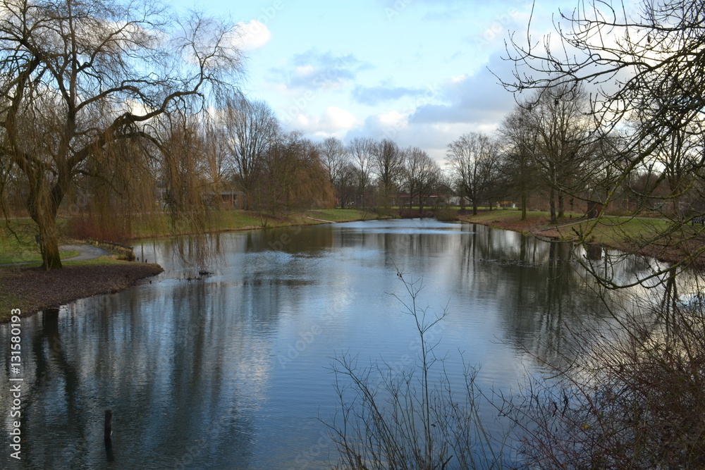 vijver in een sportpark i n Doetinchem