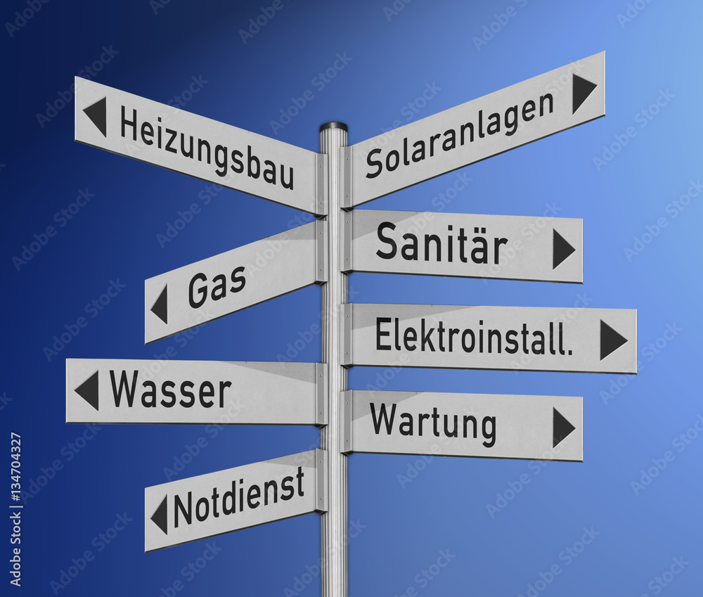 Wegweiser Angebotsspektrum Gas-Wasser-Sanitär-Handwerksbetrieb