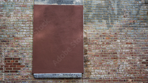 Old Brick Wall with Boarded window