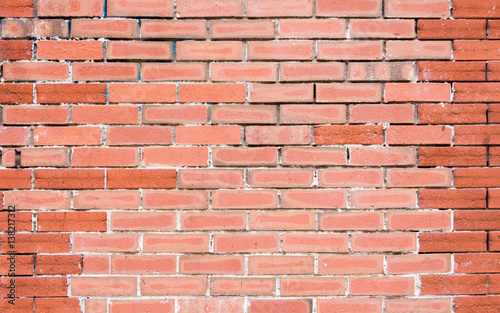 Red Brick Wall with Repaired Area