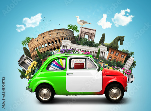 Italy, attractions Italy and retro italian car Italy, attractions Italy and retro italian car