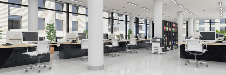 Großraumbüro - Bürogebäude - Bürofläche - Gewerbefläche - Immobilie - Panorama