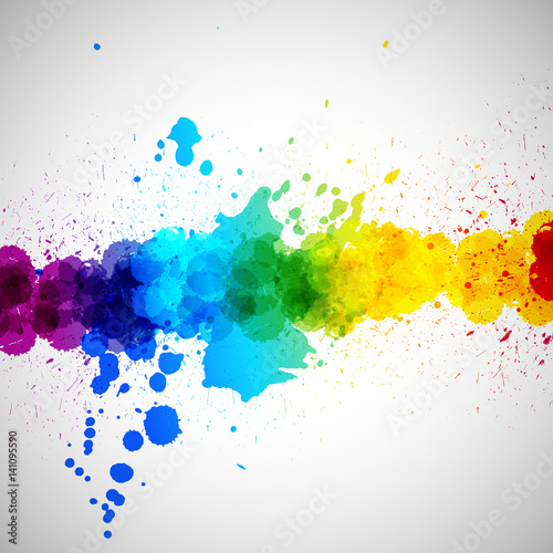 Plakat Holi tło, streszczenie kolorowy plama farby plamami. Jasne plamki i plamki na świąteczne plakaty, karty, banery itp.