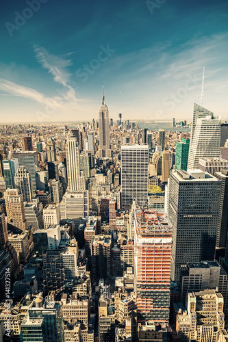 Fototapeta New York City Manhattan aerial view