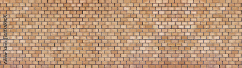 grunge brick wall, old brickwork panoramic view