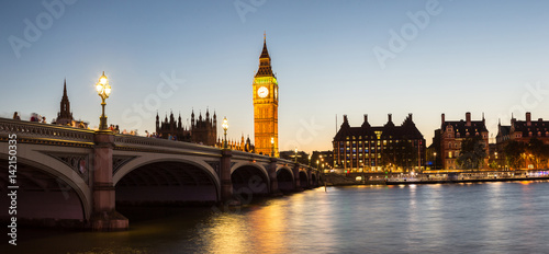 Big Ben, Parliament, Westminster bridge in London