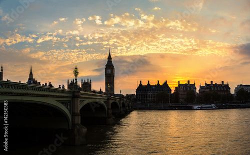 Big Ben, Parliament, Westminster bridge in London