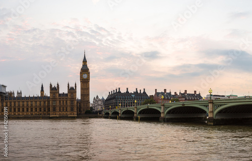 Big Ben, Parliament, Westminster bridge in London