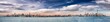 Panoramic view of New York City skyline at dusk Panoramic view of New York City skyline at dusk