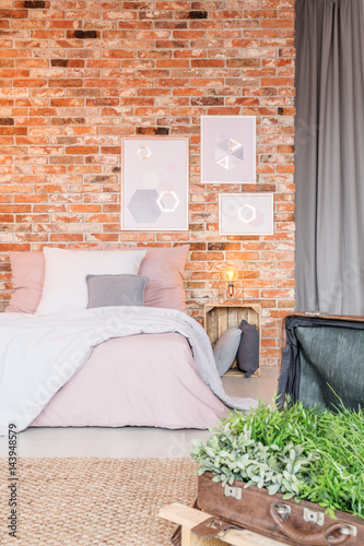 Stylish interior of bedroom