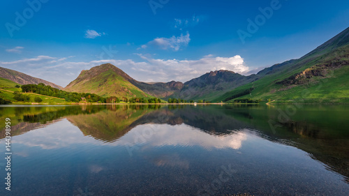 Stunning sunset at lake in District Lake in England