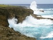 Waves splashing against the cliffs Mesmerizing view of giant waves at As Matmos Fishing Cliff, Rota, Northern Mariana Islands Waves splashing against the cliffs Mesmerizing view of giant waves at As Matmos Fishing Cliff, Rota, Northern Mariana Islands