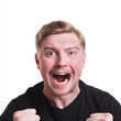 Success, excited man with happy facial expression Success, excited man with happy facial expression