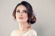 Perfect Fashion Model Woman with Beautiful Hairstyle. Prom or Bride Girl Perfect Fashion Model Woman with Beautiful Hairstyle. Prom or Bride Girl