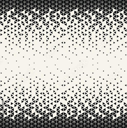abstract geometric triangle halftone gradient seamless vector pattern