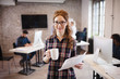 Beautiful woman working in modern office Beautiful woman working in modern office