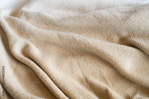 Soft Neutral Fabric Background Diagonal Folds